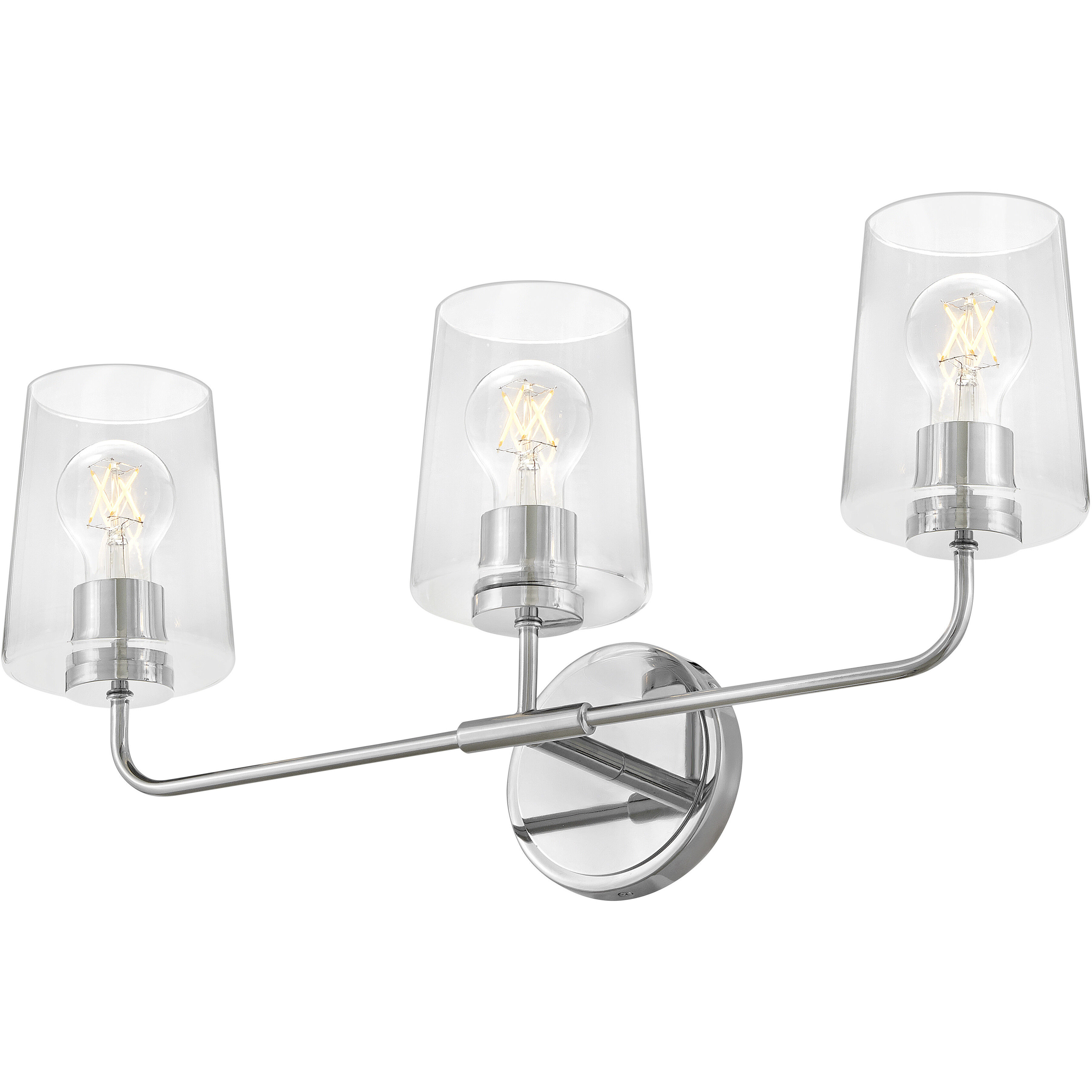 Kline 3 Light 23.75 inch Chrome Bath Wall Light in Clear