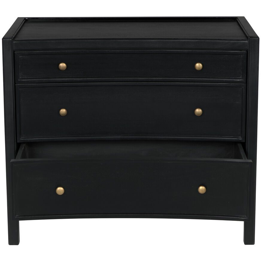 Hampton 36 X 30 inch Hand Rubbed Black Side Table