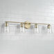 Portman 4 Light 35.25 inch Aged Brass Vanity Light Wall Light
