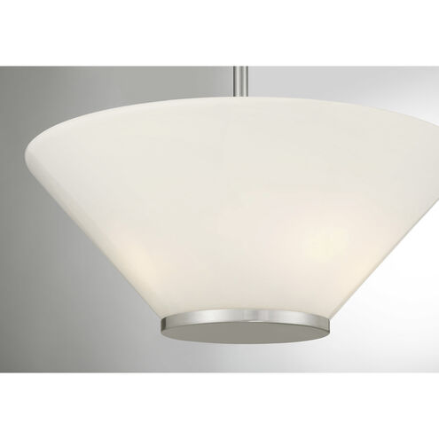 Blair 3 Light 15 inch Satin Nickel Convertible Semi-Flush or Pendant Ceiling Light