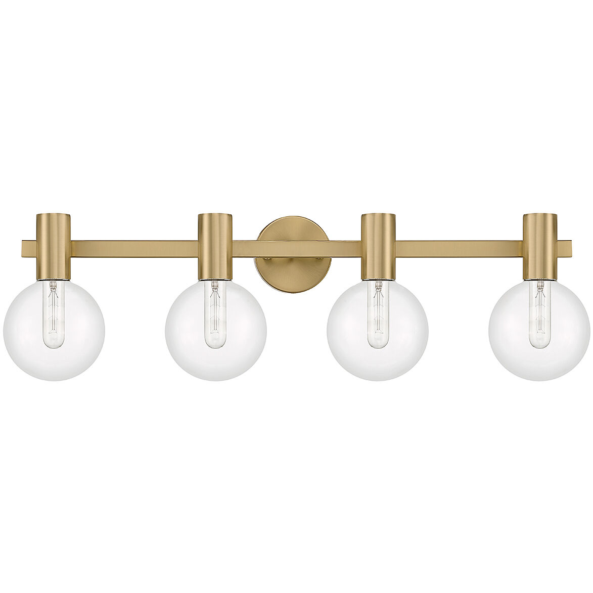 Wright 4 Light 34 inch Warm Brass Bathroom Vanity Light Wall Light