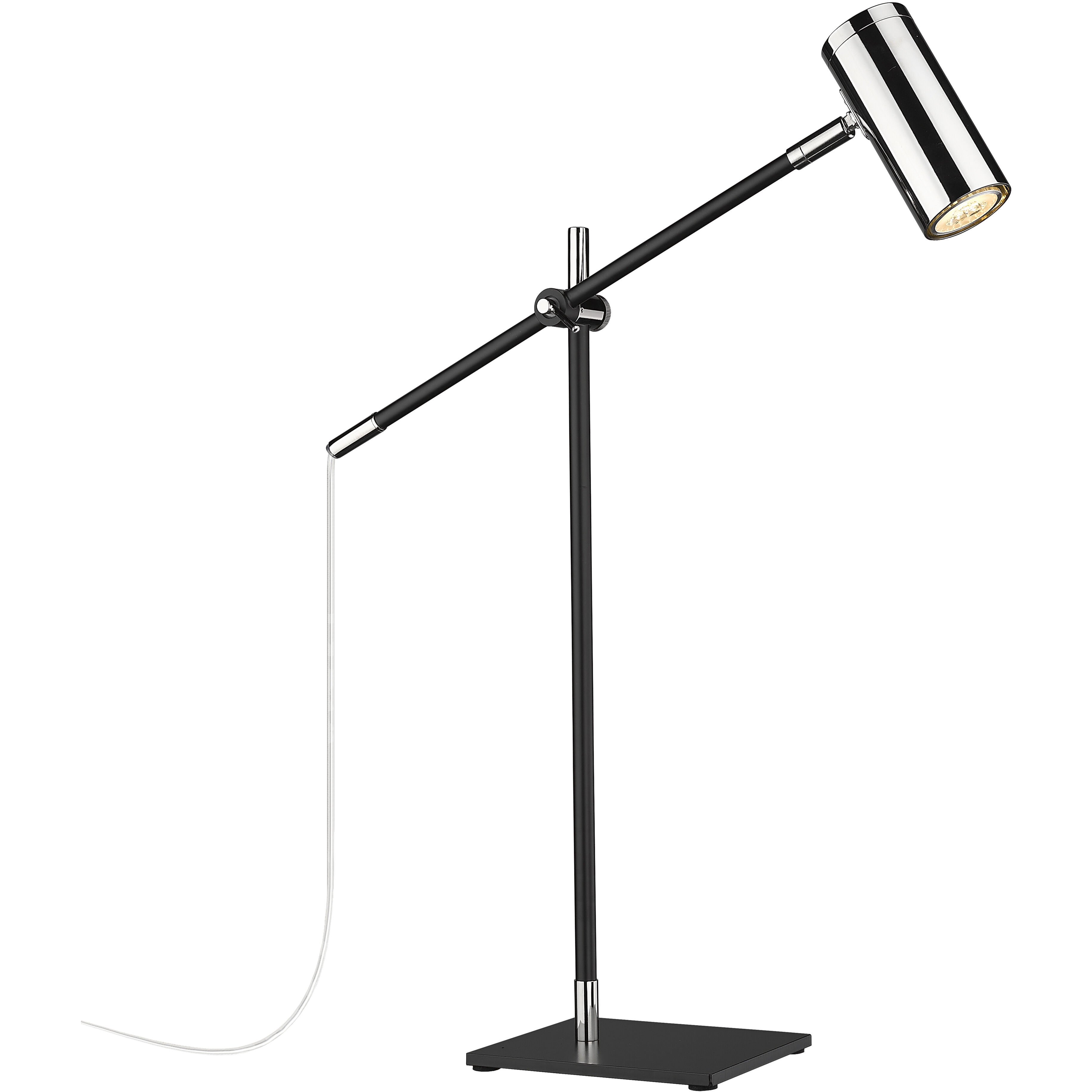 Calumet 21.75 inch 35.00 watt Matte Black and Polished Nickel Table Lamp Portable Light