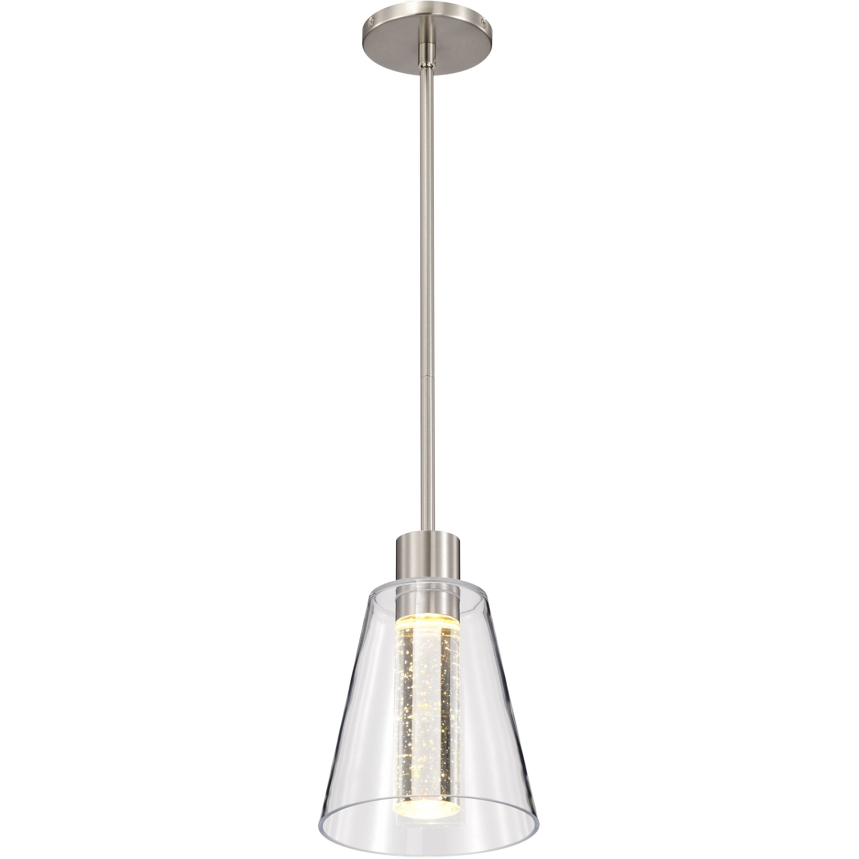 Aura LED 7.25 inch Brushed Nickel Pendant Ceiling Light