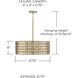 Eliana 4 Light 21.75 inch Champagne Brass Pendant Ceiling Light