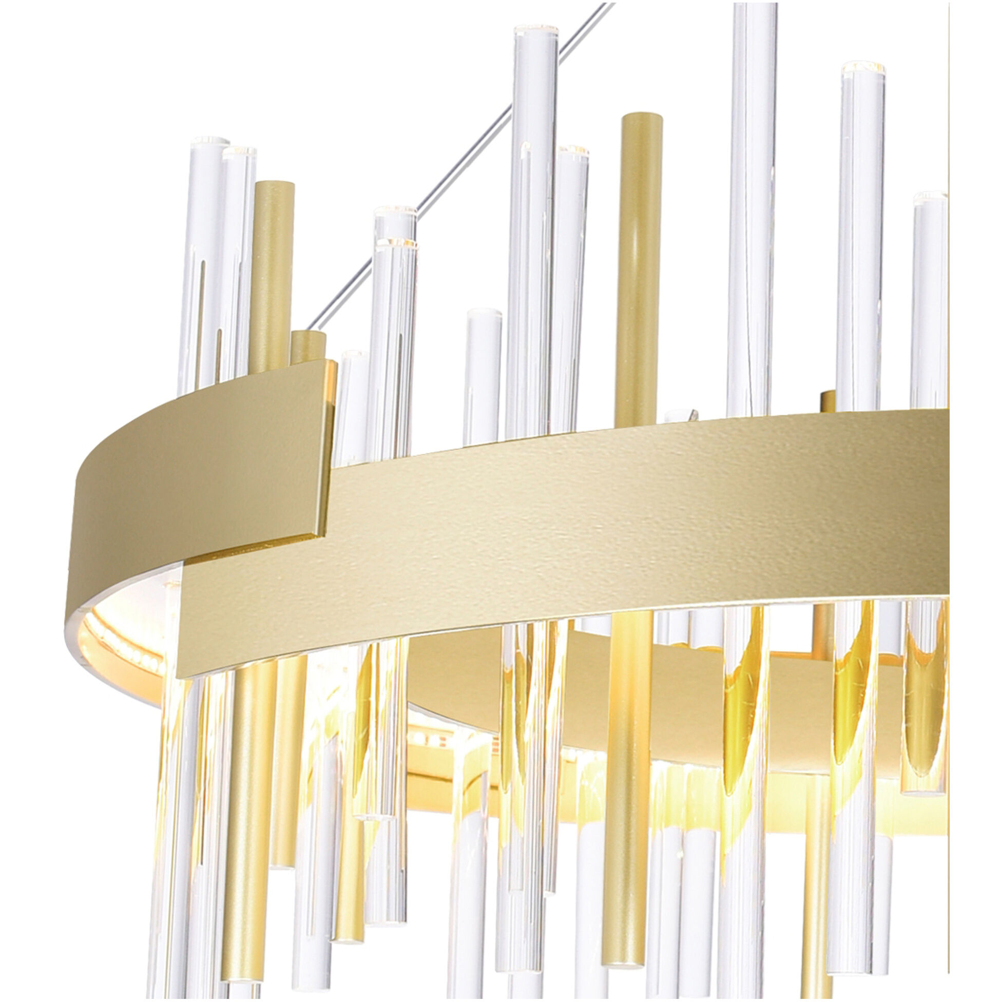 Millipede LED 26 inch Satin Gold Chandelier Ceiling Light