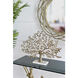 Anita Gold Finished Aluminum with White Marble Base Décor