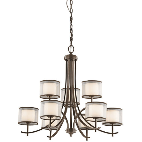 Tallie 9 Light 32 inch Mission Bronze Chandelier 2 Tier Ceiling Light