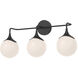 Alora Mood Nouveau 3 Light 25.63 inch Matte Black Bath Vanity Light Wall Light