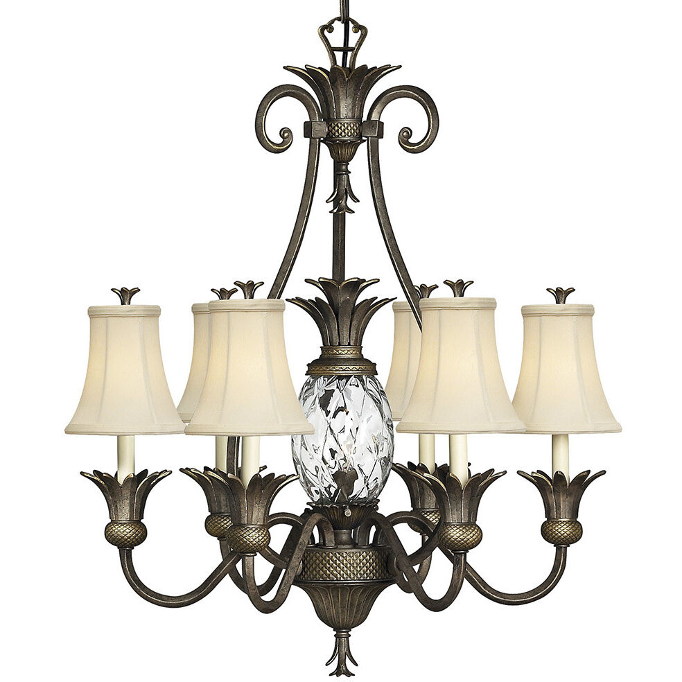 Plantation 7 Light 28 inch Pearl Bronze Indoor Chandelier Ceiling Light