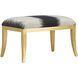 Garson 19 inch Antique Gold Ottoman