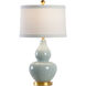 Chelsea House 27 inch 100.00 watt Celadon Glaze/Antique Gold Leaf Table Lamp Portable Light