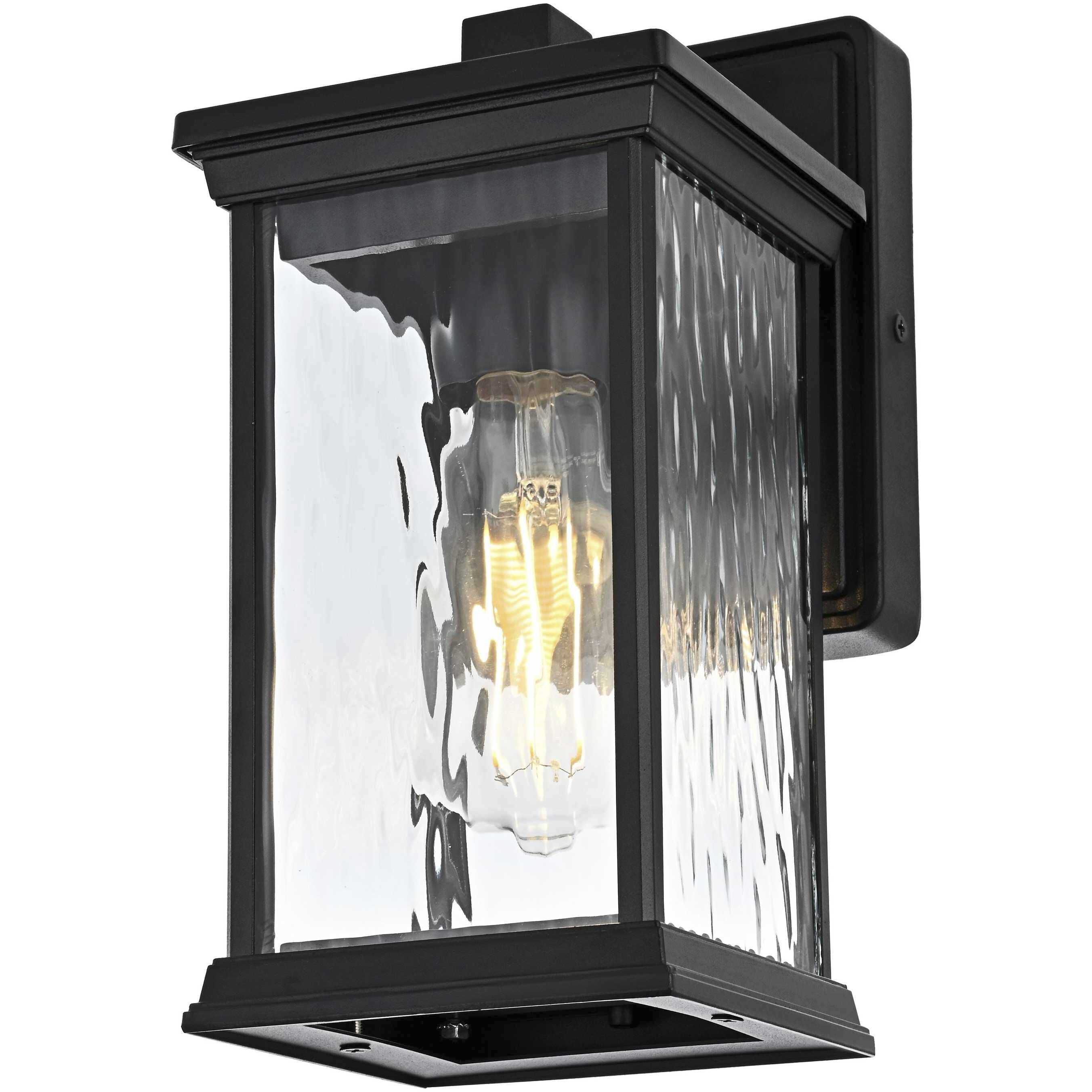 Mascher 1 Light 10.5 inch Black Outdoor Wall Sconce