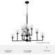 Kerrison 12 Light 40.5 inch Natural Black Iron Chandelier Ceiling Light