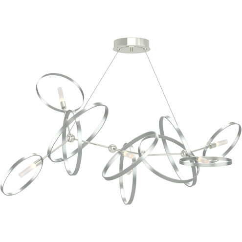 Celesse 6 Light 59.7 inch Sterling and Vintage Platinum Pendant Ceiling Light in Sterling/Vintage Platinum