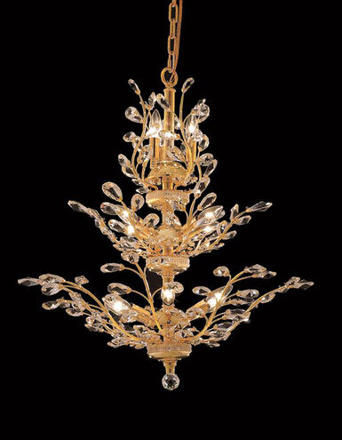 Orchid 13 Light 27 inch Gold Dining Chandelier Ceiling Light in Clear, Royal Cut