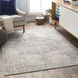 Monaco 122.05 X 94.49 inch Silver Gray/Gray/Ivory Machine Woven Rug in 8 x 10, Rectangle