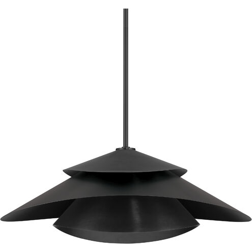 Hiro 1 Light 20 inch Matte Black Pendant Ceiling Light, Extra Large