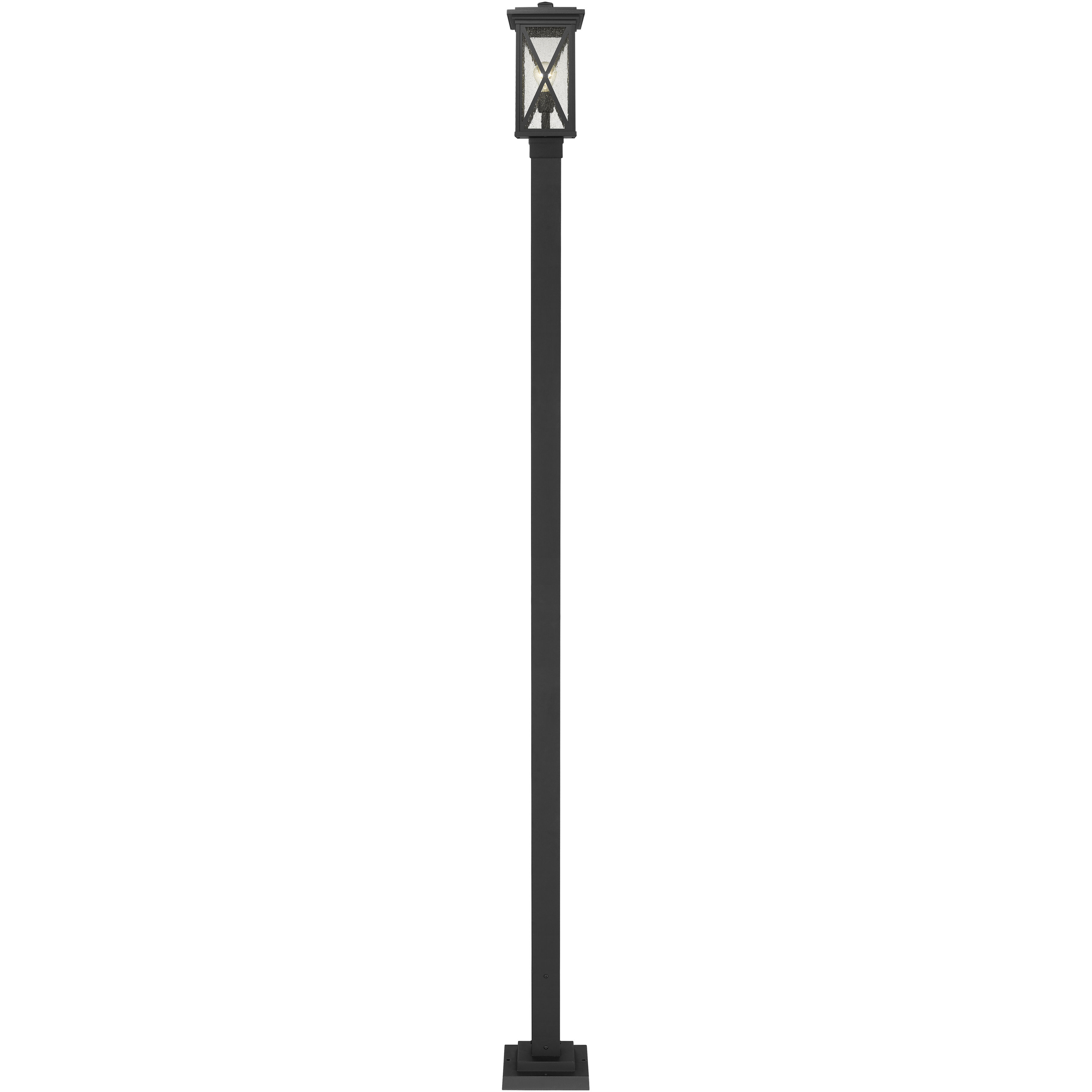 Brookside 1 Light 109.75 inch Black Outdoor Post Mounted Fixture