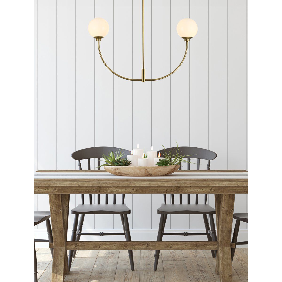 Nyomi 2 Light 36 inch Satin Gold Chandelier Ceiling Light