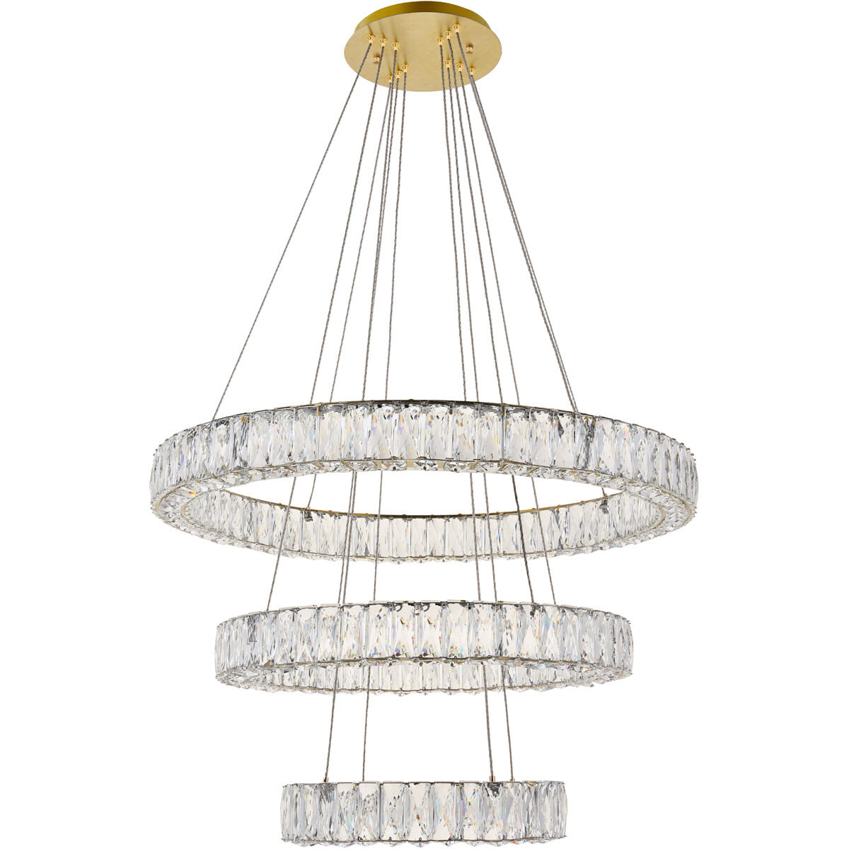 Monroe LED 32 inch Gold Pendant Ceiling Light