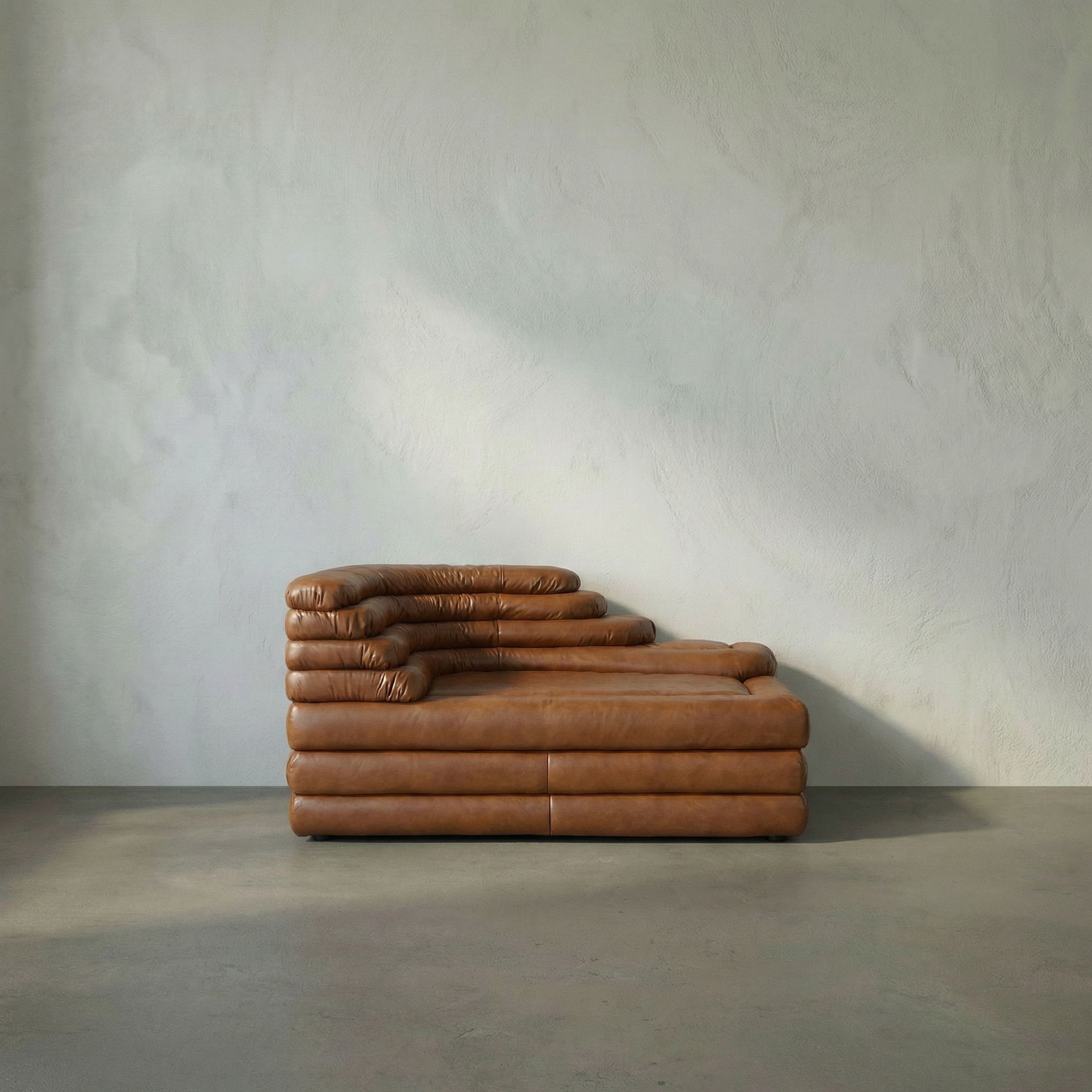 Bandera Roche Tan Modular Sofa, Right