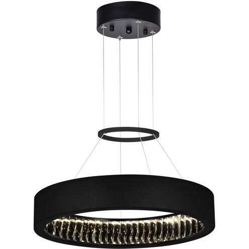 Rosalina LED 20 inch Matte Black Down Chandelier Ceiling Light