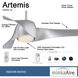 Artemis 58 inch Silver Ceiling Fan