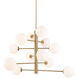 Aurelia LED 33.5 inch Brass Chandelier Ceiling Light