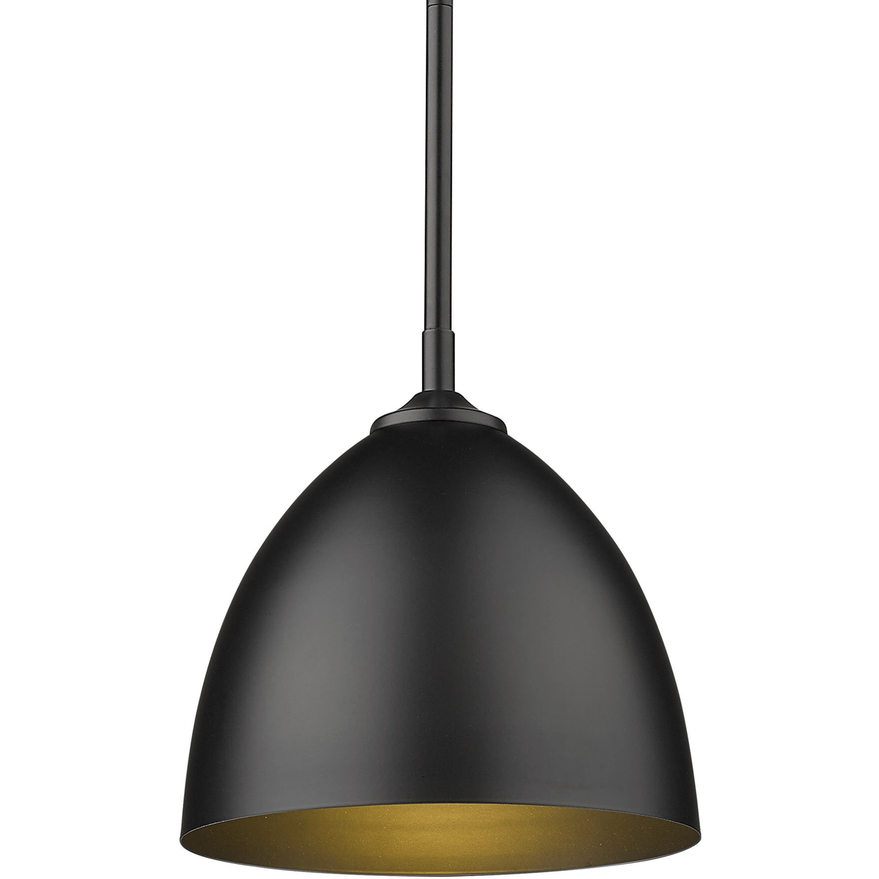 Yep Zoey 1 Light 9 inch Olympic Gold Pendant Ceiling Light in Matte Black, Small