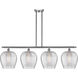 Ballston Norfolk LED 50 inch Brushed Satin Nickel Island Light Ceiling Light in Clear Glass