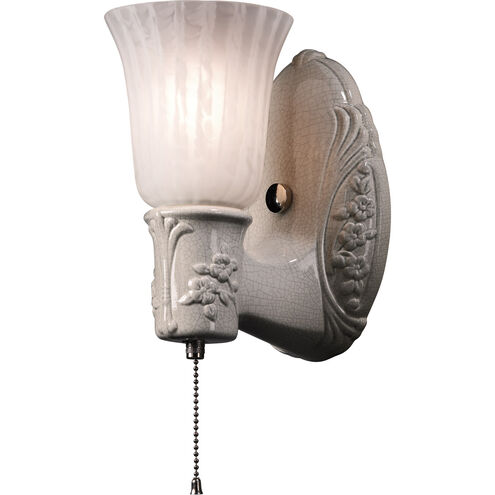 American Classics LED 5 inch Polished Brass and White Crackle Wall Sconce Wall Light