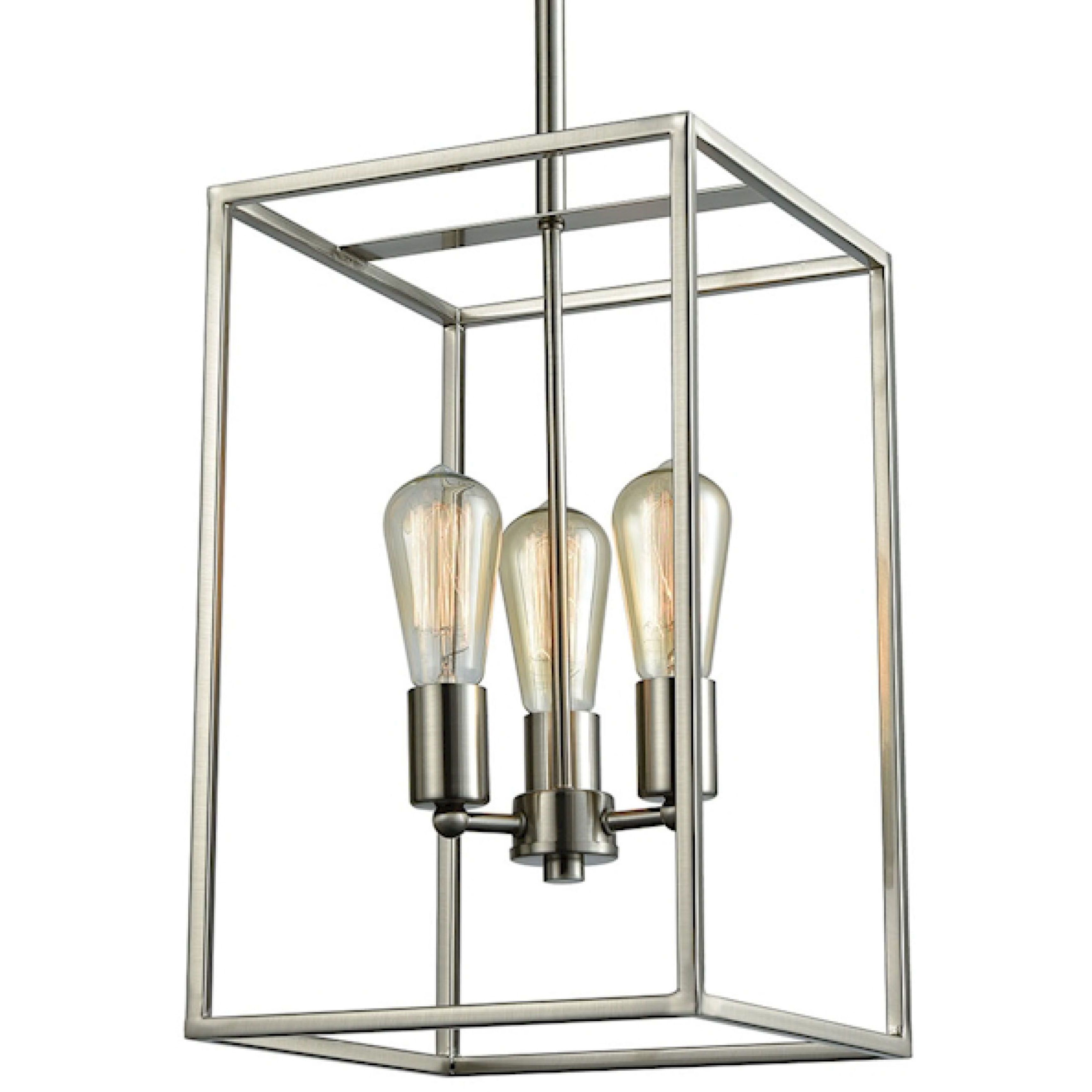 Williamsport 3 Light 10 inch Brushed Nickel Chandelier Ceiling Light