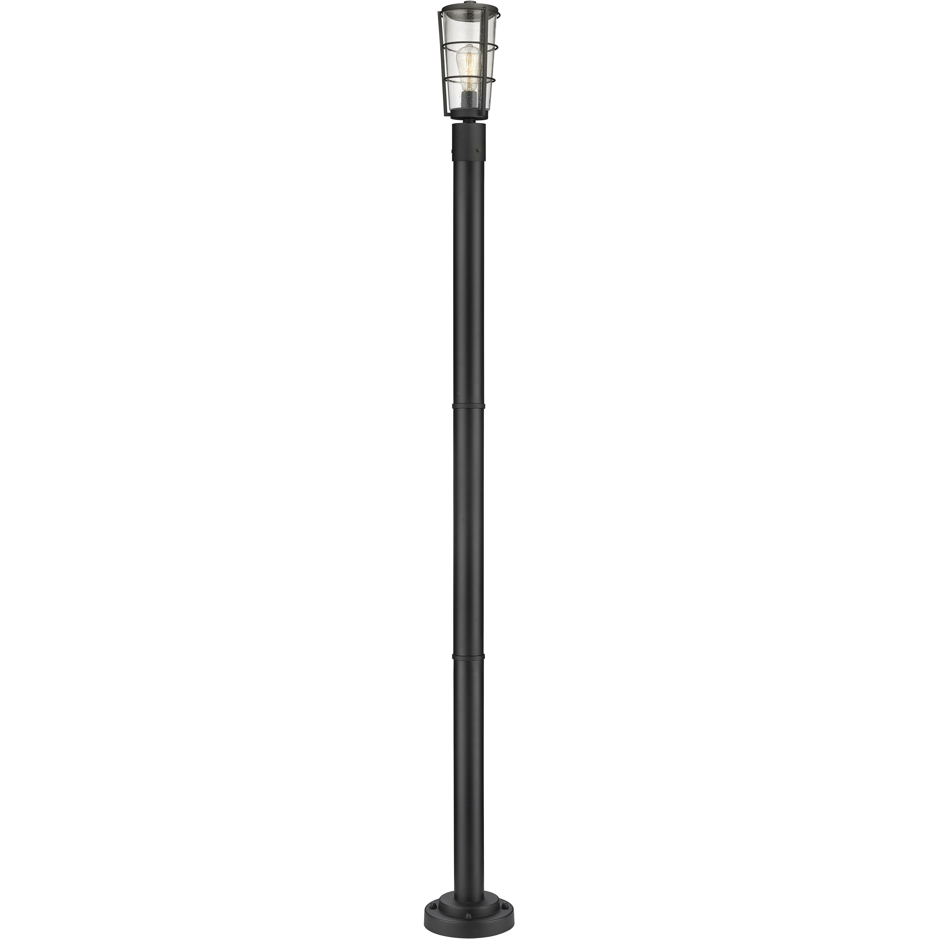 Helix 1 Light 88.75 inch Black Outdoor Post Mounted Fixture