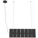 Domino Linear Pendant Ceiling Light in Black