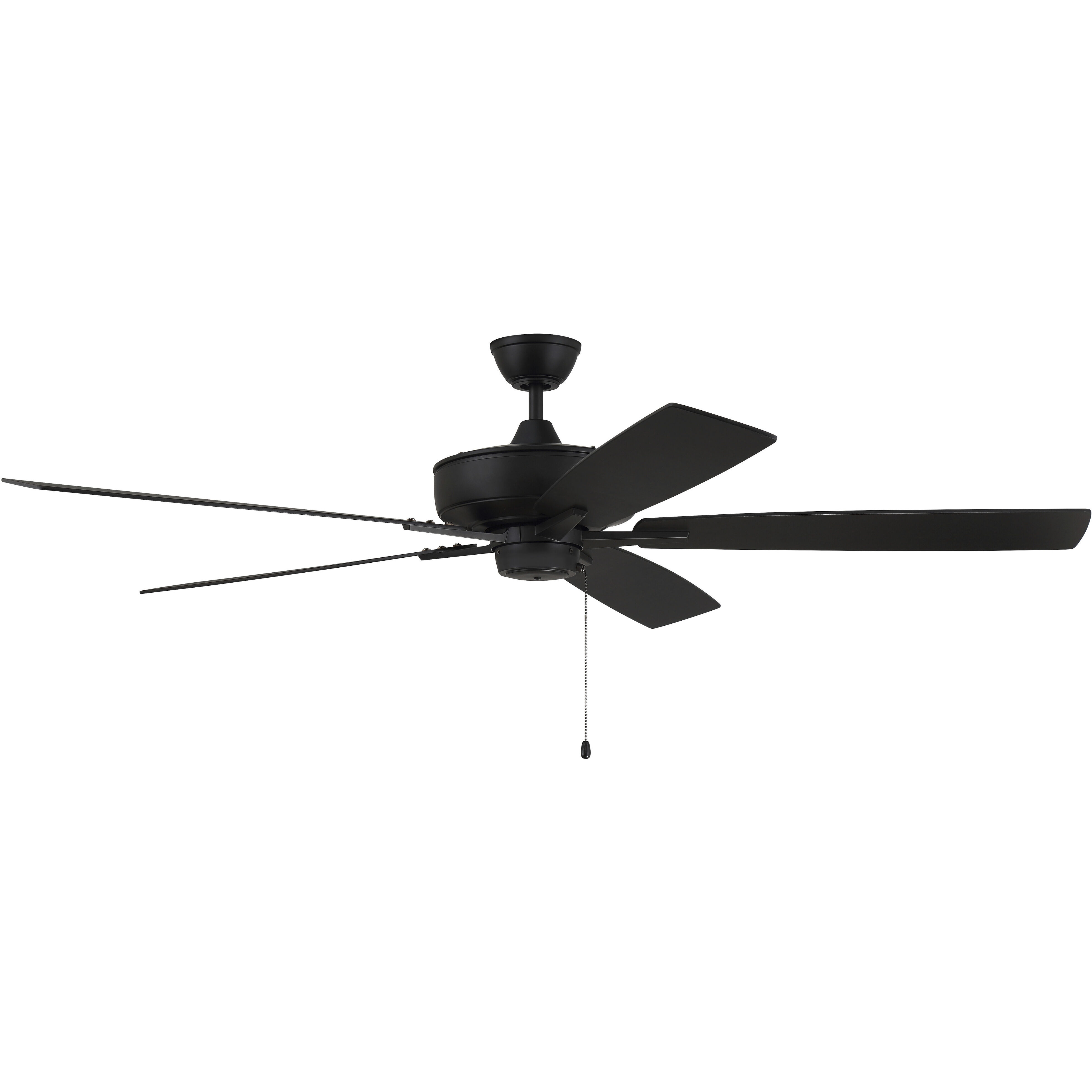 Super Pro 60 inch Flat Black with Flat Black/Greywood Blades Contractor Ceiling Fan