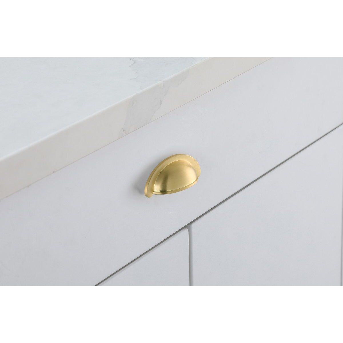 Claude Brushed Gold Hardware Drawer Pull, Set of 10