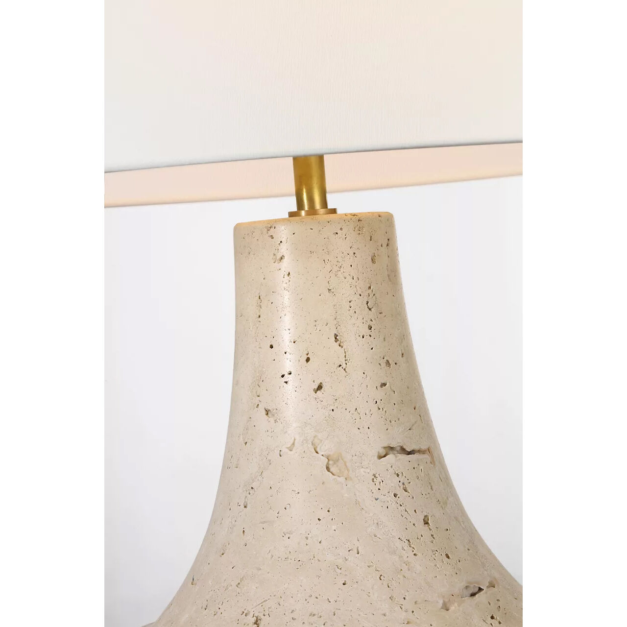 Thomas O'Brien Kefi 25.25 inch 15 watt Natural Travertine Table Lamp Portable Light