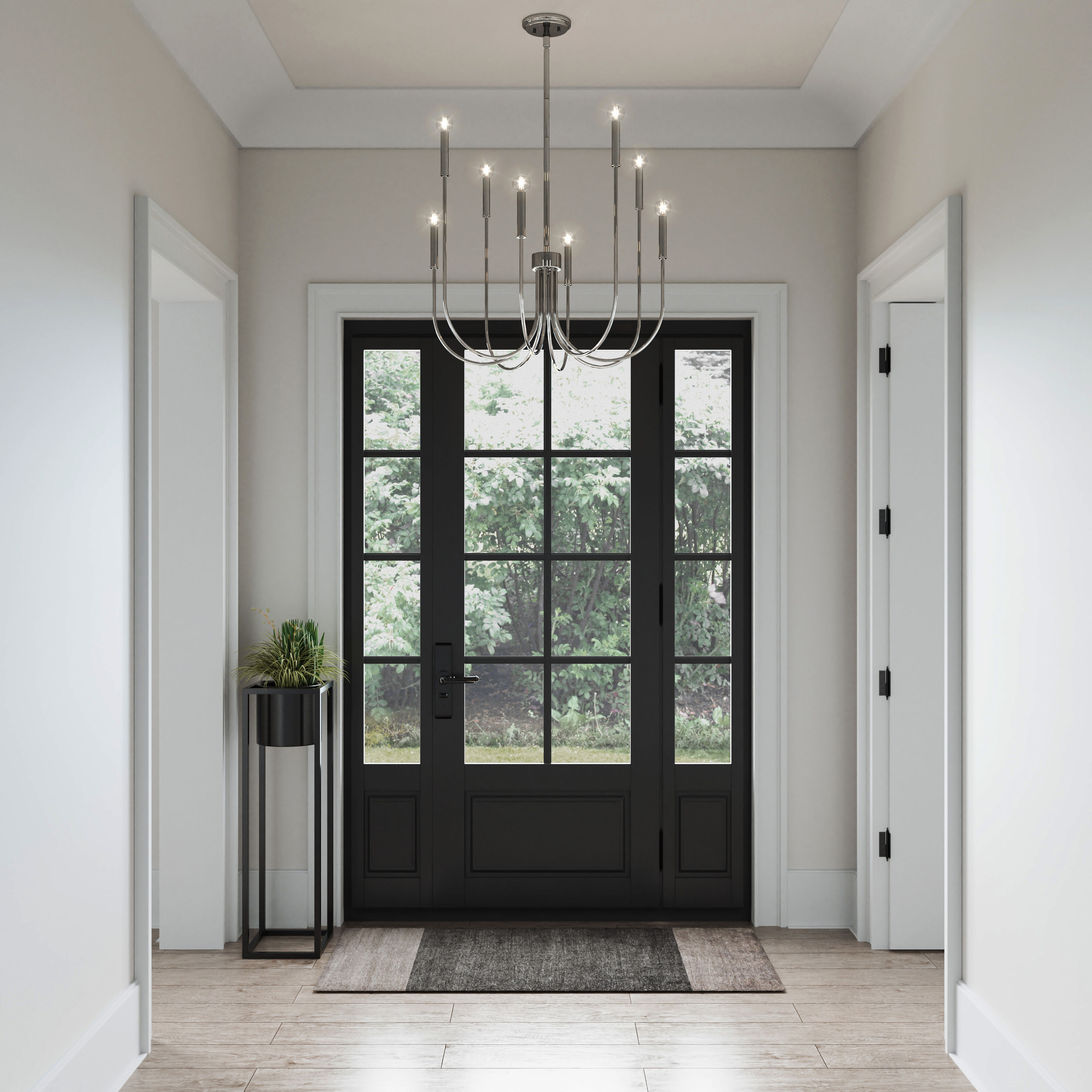 Ulla 8 Light 28 inch Polished Nickel Chandelier Ceiling Light