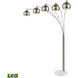Peterborough 85.5 inch 9 watt Polished Nickel with White Floor Lamp Portable Light