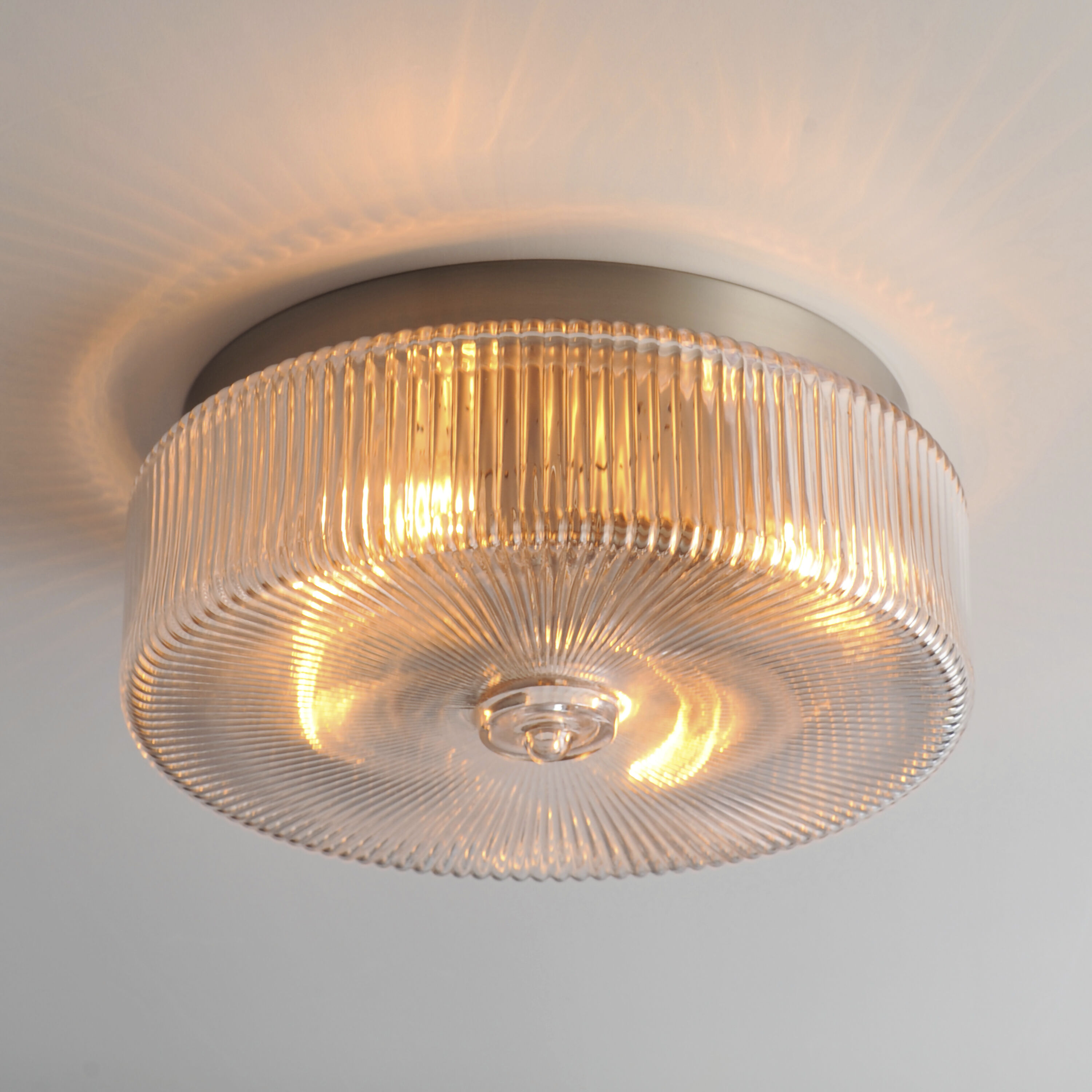 Kasbah 4 Light 15.75 inch Satin Nickel Flush Mount Ceiling Light