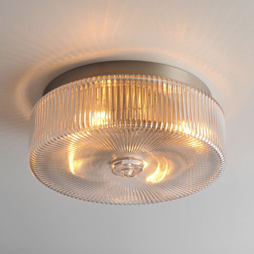 Kasbah 4 Light 15.75 inch Satin Nickel Flush Mount Ceiling Light