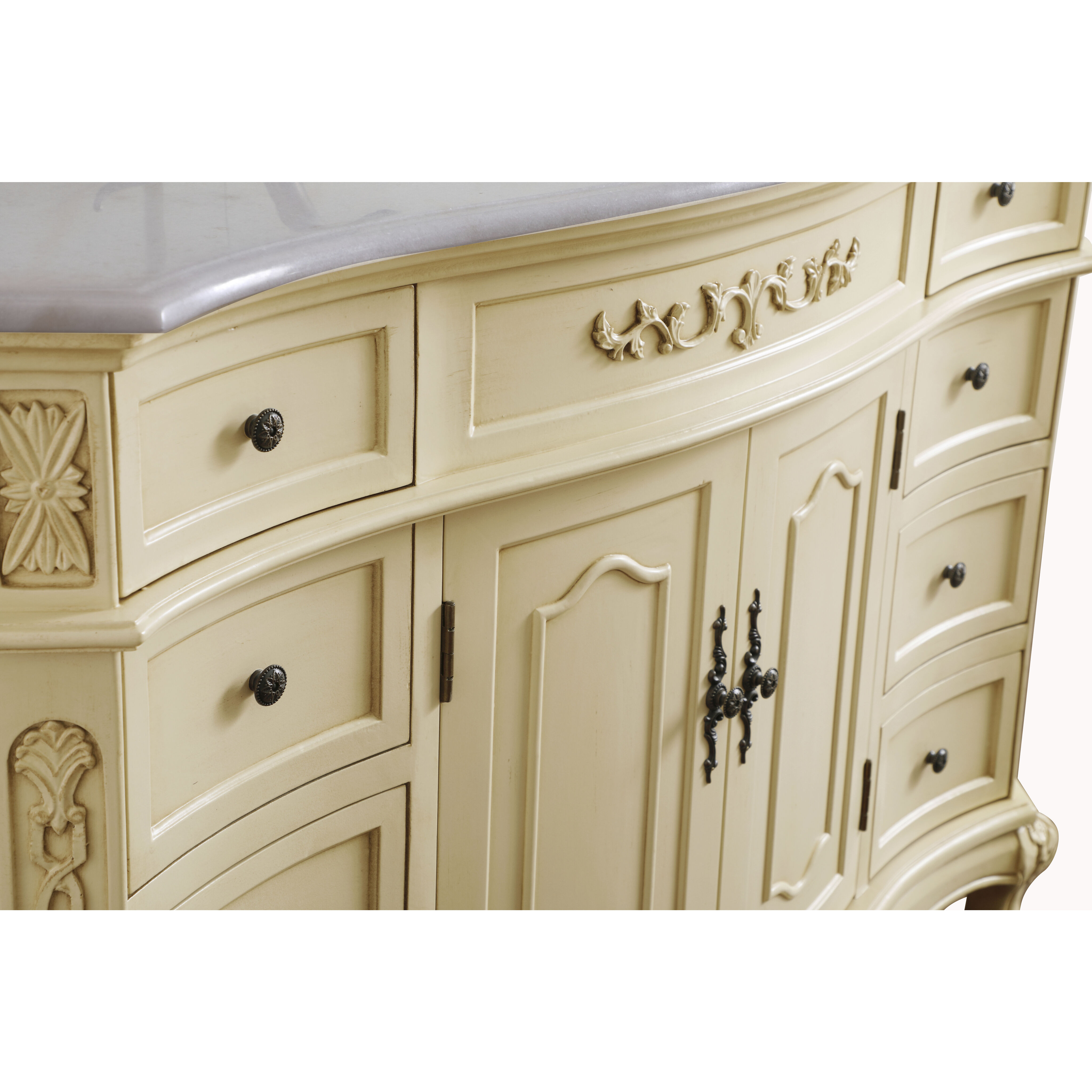 Danville 48 X 21 X 36 inch Light Antique Beige Vanity Sink Set