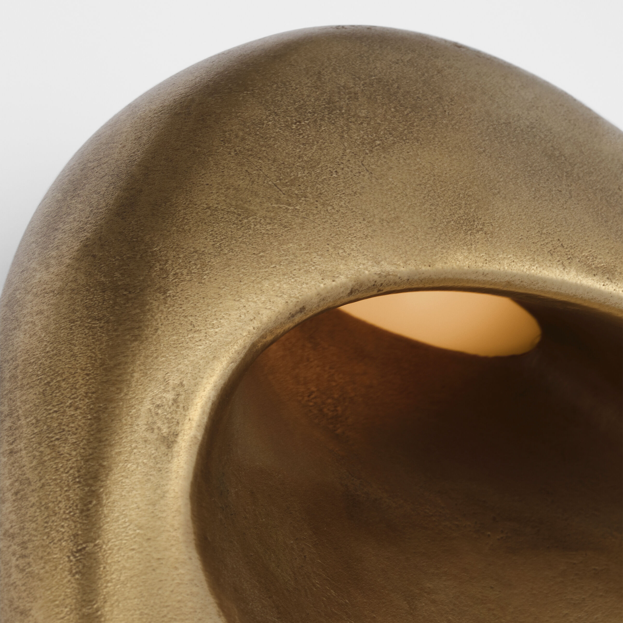 Kelly Wearstler Esculpa LED 12 inch Museum Brass Rounded Wall Light