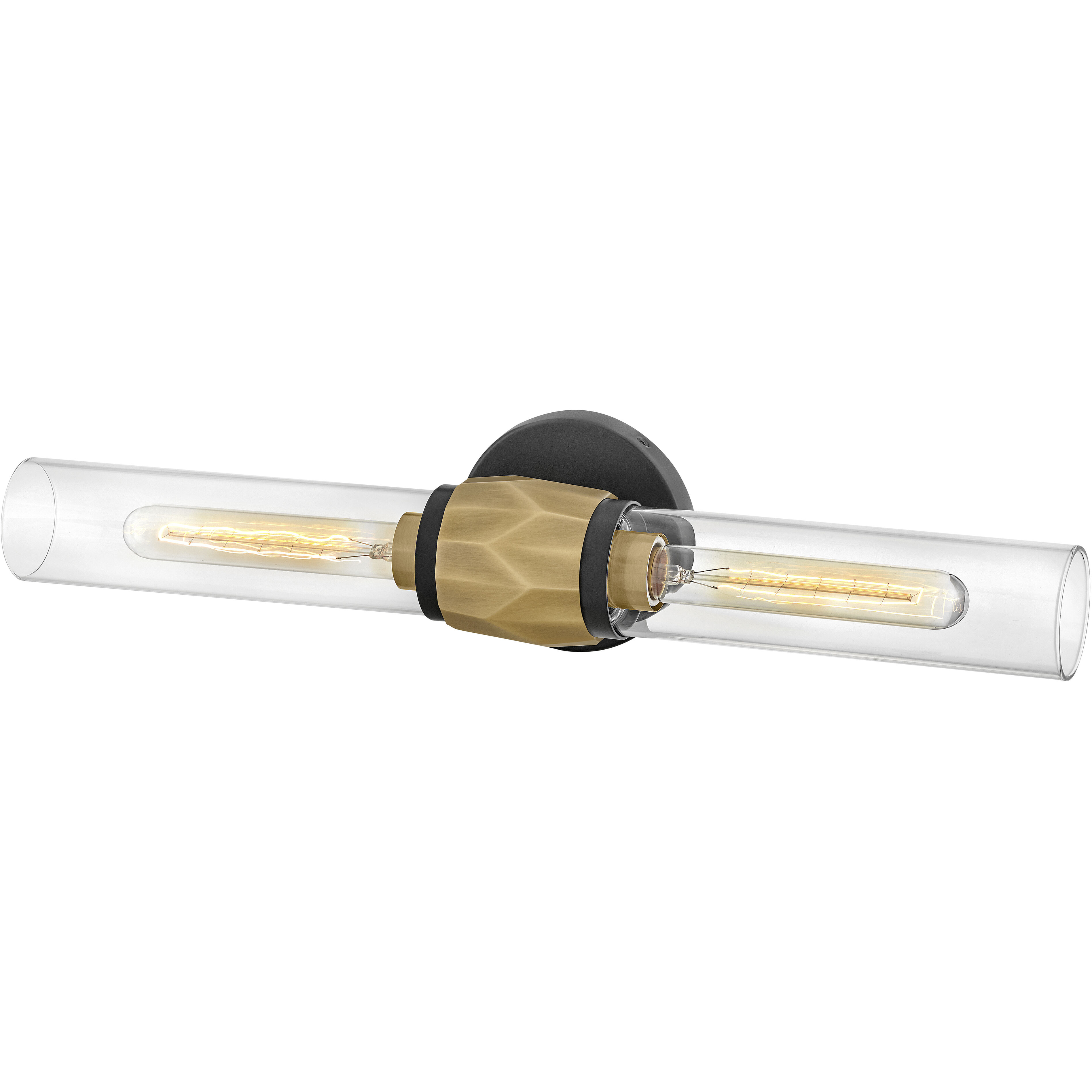 Ellison 22 inch Black with Heritage Brass Vanity Light Wall Light in Black / Heritage Brass