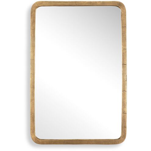 Vestry 35.5 X 24 inch Antique Brass Mirror
