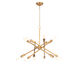 Cobra 12 Light 30.5 inch Natural Brass Chandelier Ceiling Light, Small