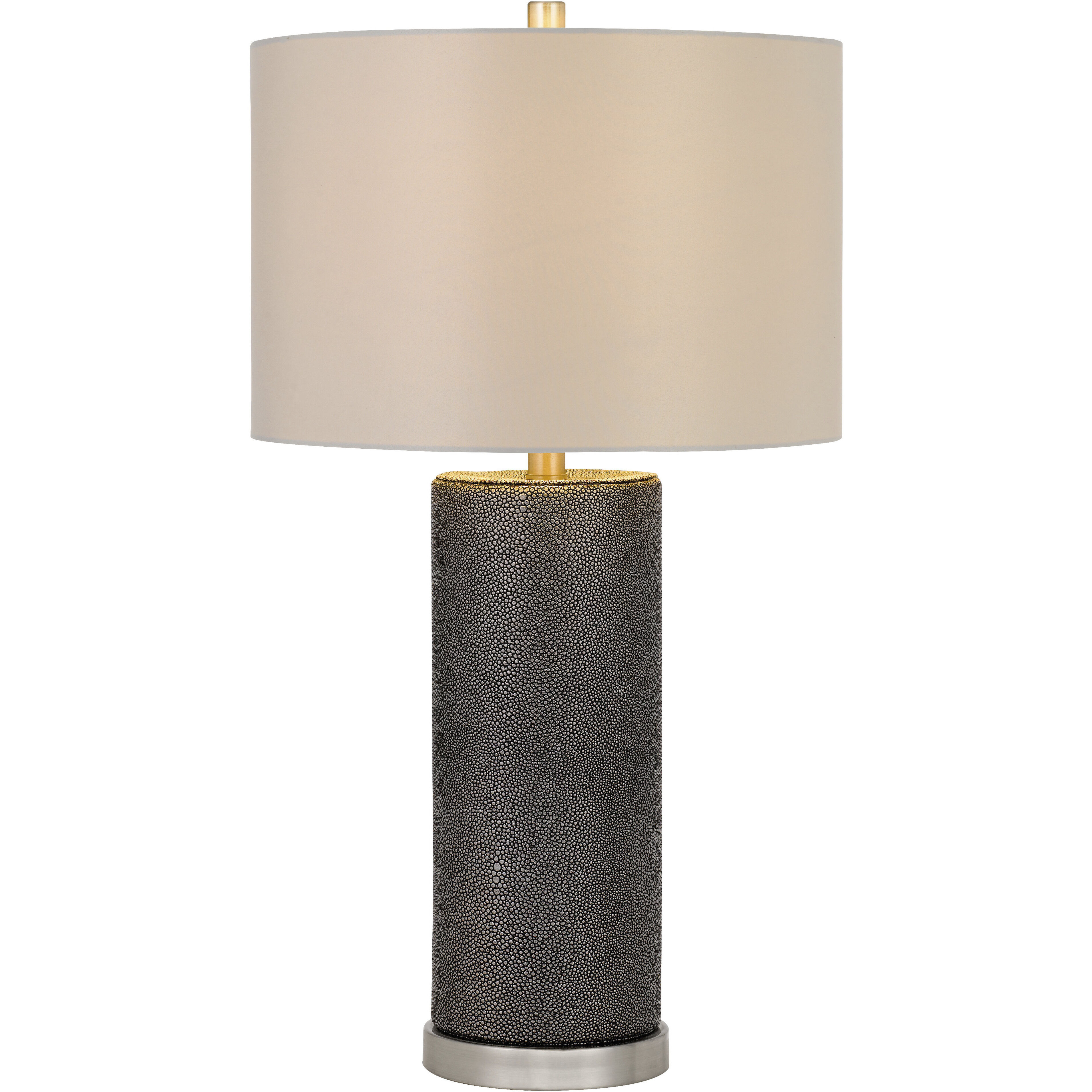 Graham 27 inch 150.00 watt Black Leathrette Table Lamp Portable Light