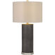 Graham 27 inch 150.00 watt Black Leathrette Table Lamp Portable Light