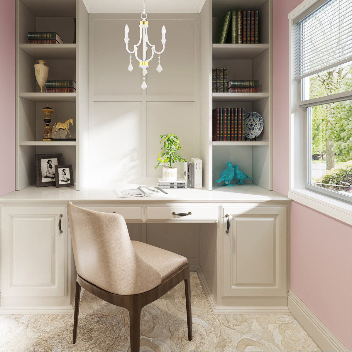 Glendale 3 Light 14 inch White Mini Chandelier Ceiling Light