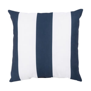 Binghamton 26 X 26 inch Navy and Ivory Outdoor Throw Pillow
